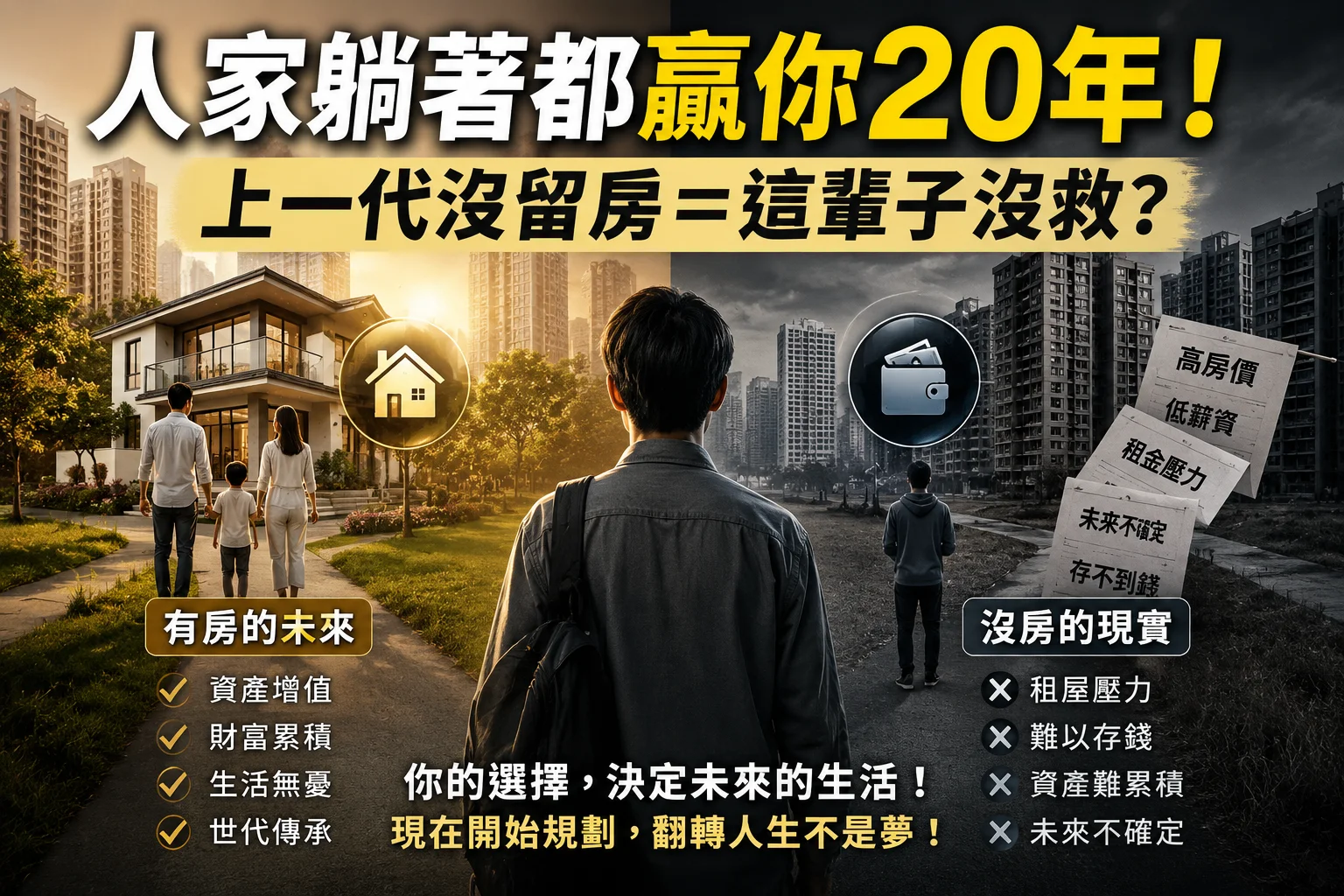 上一代沒留房，真的會輸在起跑點嗎？朱哥聊房市解析世代資產差距與翻轉關鍵 帥過頭、朱哥